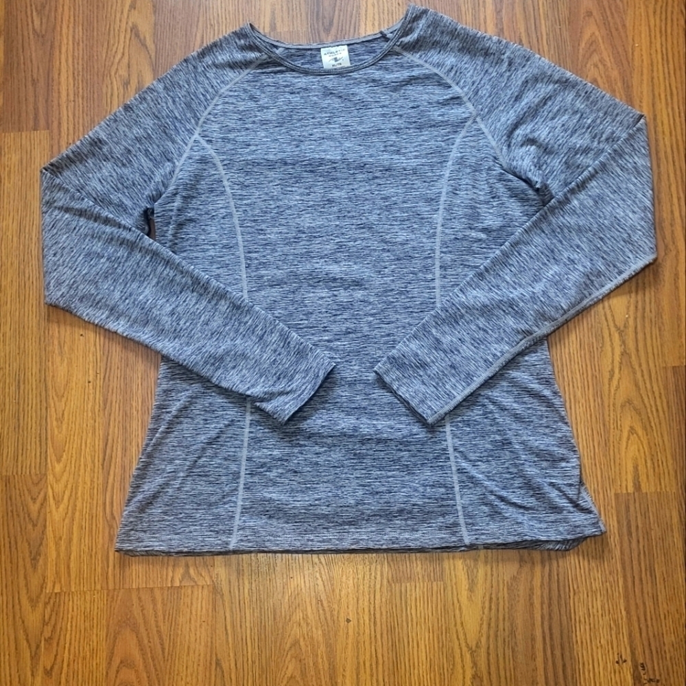 Athletic Works Women's XL Stretch Grey Long Sleeve Shirt - Comfortable Soft
